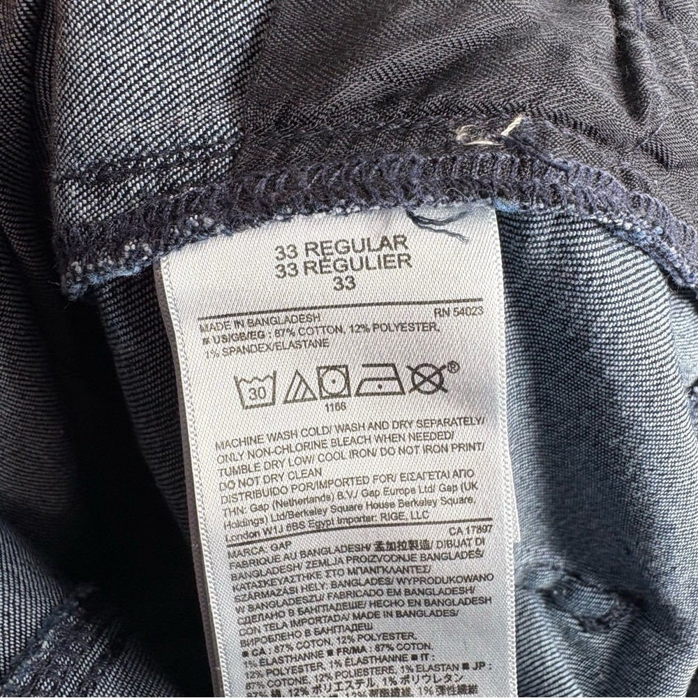 GAP Dark Denim High Rise 33r - Picture 12 of 13